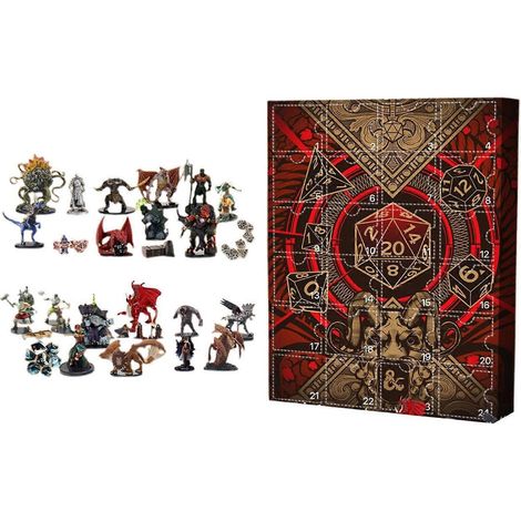 Calendrier de l'Avent de Noël, boîte surprise de 24 cadeaux aléatoires, figurines de Noël mignonnes, décoration de fête de Noël - D (1/5)