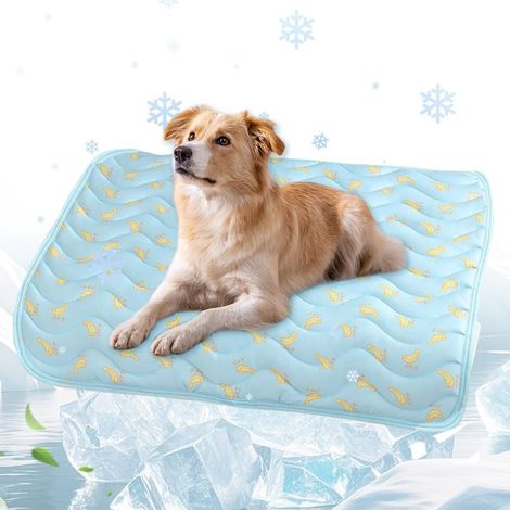 Dog Cooling Mat Portable Pet Cooling Pad Ice Silk Foldable Non-Slip Washable Cool Bed for Cats Dogs Summer Use,BlueTHY8184SXYXS-30x40CM (1/5)