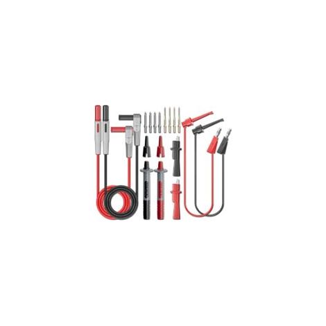 Kit de fils de test multimètre con pinze coccodrillo, fiche banana per tester les clips à crochet, fil remplaable, sonde tranchantes de précision per tests électriques multimètre - Crezuo (1/3)