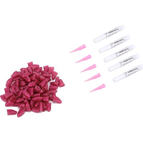 100 protège-griffes souples en PVC pour chien, accessoire de toilettage (rose cristal XL) (1/5)