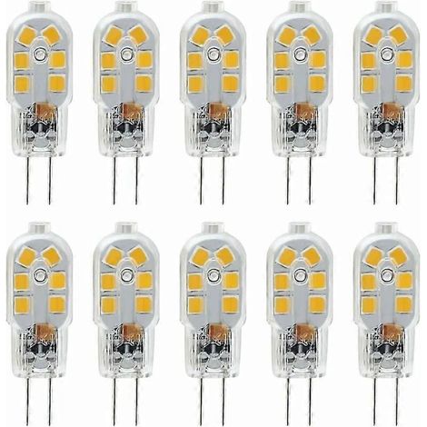Ampoule LED G4 12 V, 1 W équivalent à une ampoule halogène de 10 W, 200 lm sans scintillement, blanc chaud 3000 K, angle de diffusion de 360°, non dimmable (1/4)