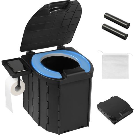 Toilette Portable Camping, Urinoir Unisexe pour Voiture, 36 L Toilette Camping Amovible avec Porte-Papier Hygiénique pour Camping Voyage (1/5)