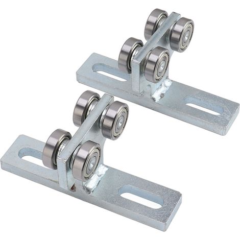 Einzelner Vierrad-Laufwagen, T-förmiger Laufwagen aus legiertem Stahl mit Lagern für 1-5/8" hohe Strebenprofile (1/5)