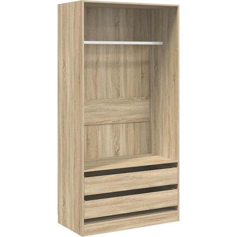 Armario madera contrachapada color roble Sonoma 100x50x200 cm vidaXL (1/5)