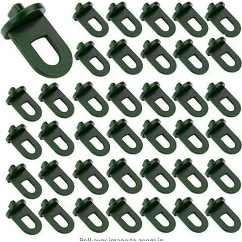 50 clip per serra: clip di fissaggio per tralicci per piante rampicanti, reti ombreggianti e accessori per tralicci per cetrioli. (1/5)