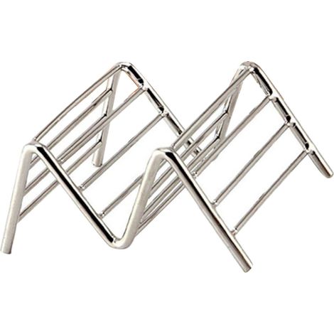 Support en V en acier inoxydable pour tacos, maïs, rouleaux de printemps, grille à crêpes pour la maison, 1-2 grilles, 6,3x9,5x4,5cm (1/5)
