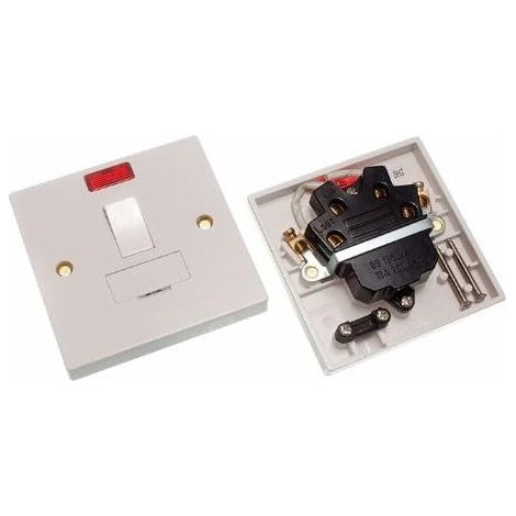 2 x Boîtes de jonction électriques Boitier Electrique Fusible SPUR avec interrupteur et indicateur NEON
