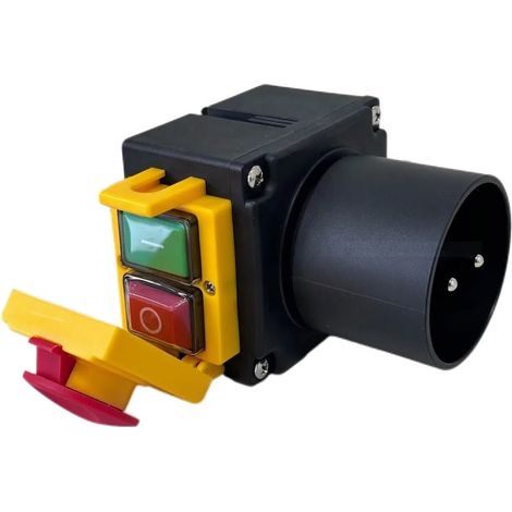 Trade-Shop Motorstarter / Schalter-Stecker-Kombination / Sicherheitsschalter / Geräteschalter mit Phasenwender DZ08-1 230V IP54 für Holzspalter (1/5)
