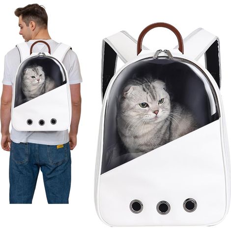 Sac à Dos pour Chat et Chiens, Sac à Dos de Transport Respirant pour Animaux de Compagnie,Sac à Dos de Transport pour Chien avec Coussin Amovible,Poches de Rangement,pour Voyage, Camping (1/5)