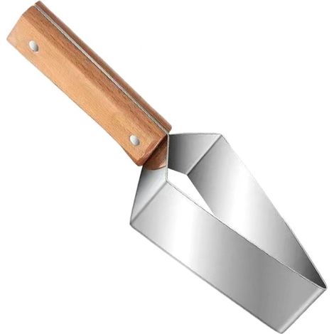 und ergonomischer dreieckiger Wassermelonenschneider mit Holzgriff (1/5)