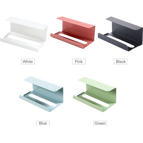 Support rouleaux de papier ménage sous meuble – Distributeur sans perçage pour cuisine et salle de bain (1/5)