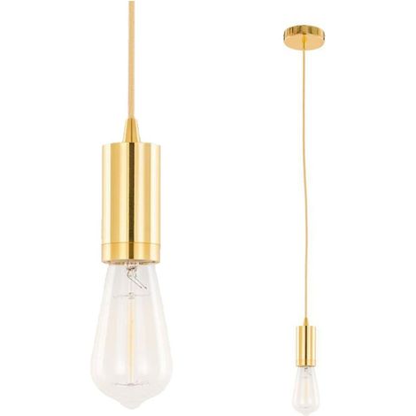 Italux Modern - Portalampade a sospensione moderno dorato 1 luce, attacco E27 (1/3)