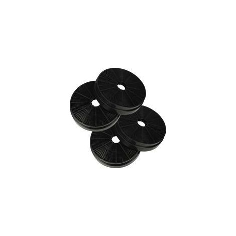4 filtres à charbon actif compatibles avec hottes aspirantes (diamètre 17,5 cm) – remplaçants pour modèles Alina, Alina 90, Aurica – référence universelle 10034301, 10034849, 10035466, 10035467 (1/4)