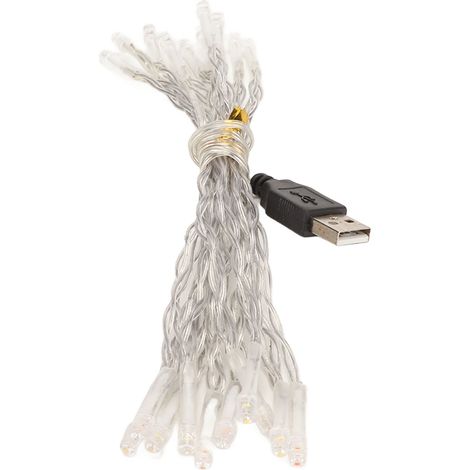 Guirlande LED USB 20 Lumières Multicolores pour Décorations de Noël - 2.99m Basse Tension (1/5)