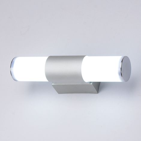 Lampe de lavabo LED en acier inoxydable - Applique murale pour salle de bain - Miroir - Lampe frontale pour salle de bain, salon, maison 1 pièce Oi-FRIS