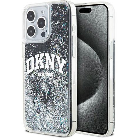 Custodia DKNY Liquid Glitter Big Logo per iPhone 15 Pro Max (nera) (1/5)
