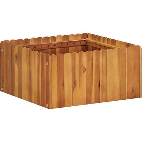 Lit surélevé de jardin-Jardinière surélevée-Bac de jardin surélevé 50x50x25 cm Bois massif d'acacia (1/5)
