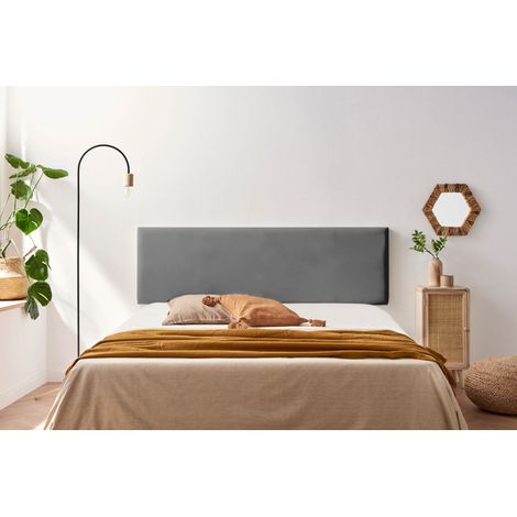 Cabecero Tapizado NOVA Polipiel 115x50x5 cm - GRIS OSCURO - Moonia (1/5)
