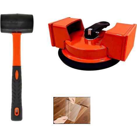Kit de pose stratifié avec ventouse pour parquet, sol en vinyle, revêtement (1/5)