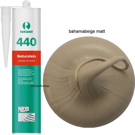 Ramsauer 440 Naturstein Silikon Fugen Dichtstoff 310ml Kartusche bahamabeige matt