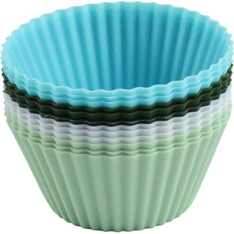 Moule À Muffins - En Silicone Alimentaire Sans BPA - Réutilisable Antiadhésif - Convient Four Micro-ondes Congélateur Lave-vaisselle - 24 Pièces (1/5)