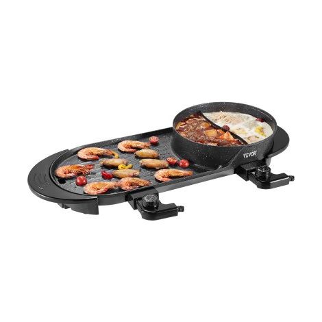 Appareil à Fondue Chinoise Shabu Shabu avec Gril 2-en-1 (1/5)