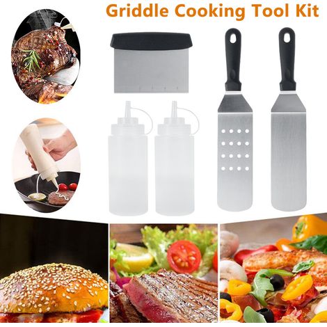 Grill- und Grillplatten-Zubehörset, professionelle Grillutensilien