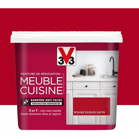 Peinture De Rénovation V33 Meuble De Cuisine Rouge Exquis 0,75 L (1/4)