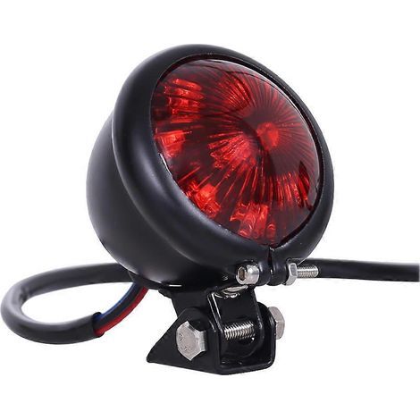 Feu arrière LED rouge 12V pour moto, style vintage, idéal pour Cafe Racer, Chopper, Bobber et Scrambler. (1/4)