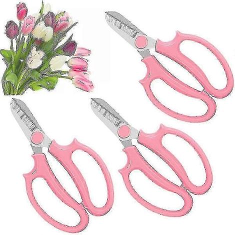Sécateur de jardin 3 pièces, cisaille à fleurs professionnelle avec poignée ergonomique, sécateur de qualité supérieure pour la taille des plantes Ykn,zx (1/5)