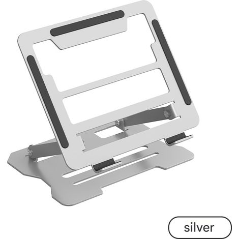 Verstellbarer Laptopständer – Ergonomischer, tragbarer Ständer aus Aluminiumlegierung, höhen- und winkelverstellbar (Silber)