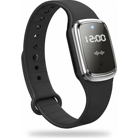 Mosquito Repellent Bracelet, USB Rechargeable Ultrasonic Waterproof Mosquito Repellent Watch for Indoor and Outdoor, Adults and Kids (Black) (1/5)