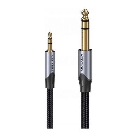 Cable Estéreo Vention BAUHH/ Jack 3.5 Macho - Jack 6.3 Macho/ 2m/ Gris