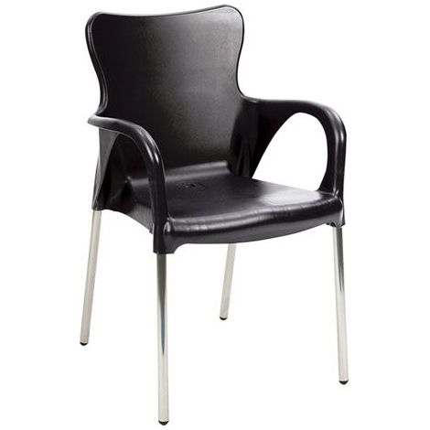 SILLON RESINA/ALUMINIO NEGRO