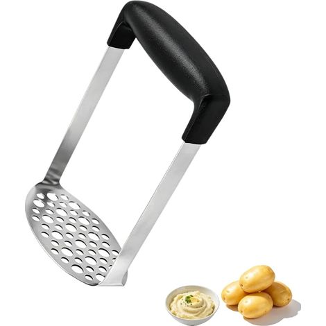 Presse-purée en acier inoxydable - Presse-purée - Presse-purée - Presse-purée professionnel - Presse-purée - Presse-purée de pommes de terre - Presse-purée de fruits et légumes (1/5)