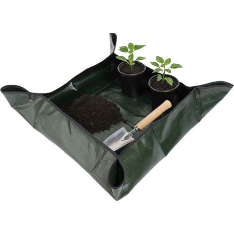 Pflanzmatte Umtopfmatte 66x66 cm Gartenmatte zum Umtopfen Pflanzen Blumen Setzlinge faltbar wasserdicht TQ-P1/070 (1/4)