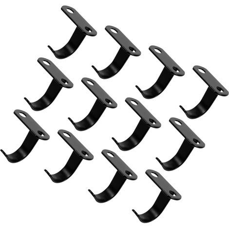 12 Pièces Crochets Muraux Acier Inoxydable Fixation à Vis Robustes et Modernes pour Salle de Bain Cuisine Penderie Crochets Simples pour Serviettes Robes Rangement sous Étagère (1/5)