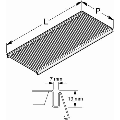 RIPIANO IN FILO CON GOLA cm. 37x100 Col. Bianco RAL9001