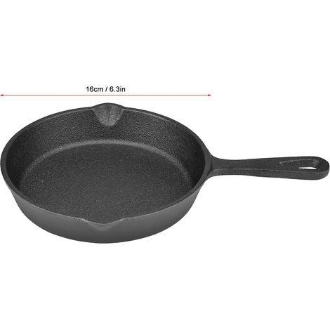 Retro-Bratpfanne aus Gusseisen, 16 cm und 20 cm, natürliche Antihaftbeschichtung (16 cm) (1/5)