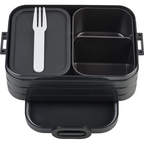 Mepal – Porta Pranzo Bento Take A Break Midi – Sacco per il Pranzo con Bento Box – Porta Pranzo per Panini, Spuntini e Avanzi – Snack e Pranzo - 900 ml - Nordic Black (1/4)