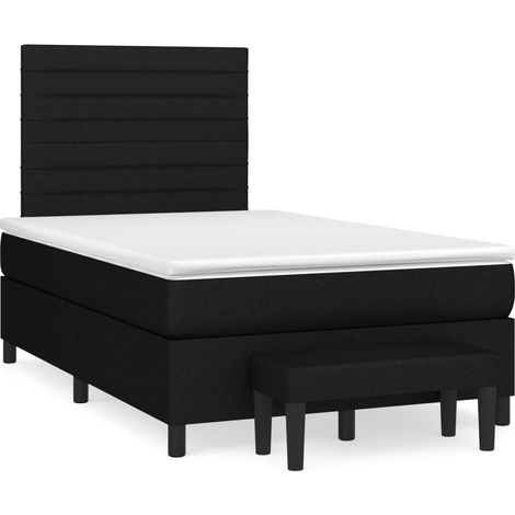 Maison Exclusive - Boxspringbett mit Matratze Schwarz 120x200 cm (1/5)