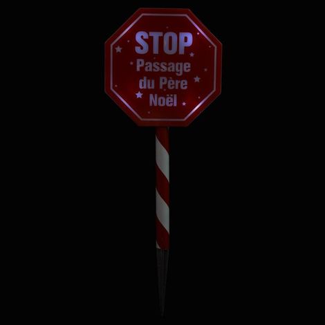 Décoration Lumineuse "Stop Solaire" Rouge & Blanc