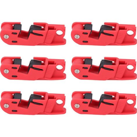 Boutique de sécurité électrique, kit 6Pcs cadenas pour disjoncteurs, dispositif de blocage avec serrage dentelé max 12mm (1/5)
