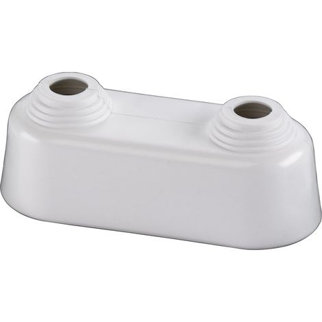 Flamco Doppelrosette hoch 10-22mm x Achsabstand 45mm Kst. weiß, F44203
