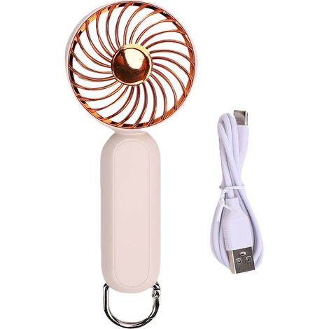 Ventilateur de poche portable multifonctionnel rechargeable par USB, idéal pour les voyages et les activités de plein air. (1/5)