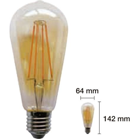 Bombilla Edison Filamento LED Regulable E27 7w 2200k