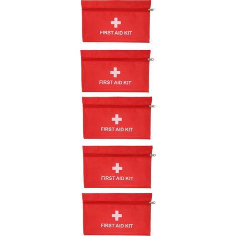 Set mit 5 kleinen, tragbaren Erste-Hilfe-Sets für Zuhause, Auto, Outdoor-Aktivitäten, Überleben in der Wildnis und medizinische Notfälle. (1/5)