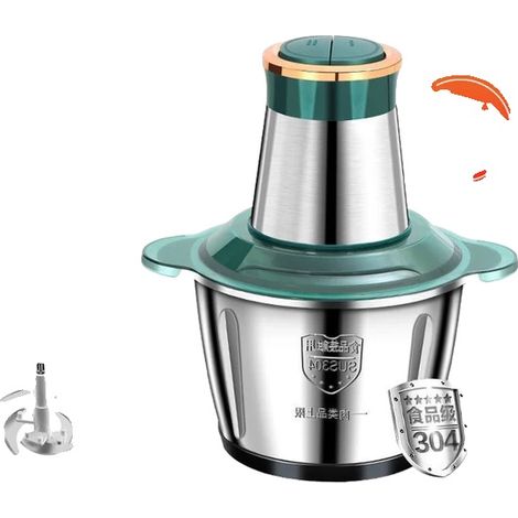 Tritacarne elettrico, 2 velocità, acciaio inox (1/2)