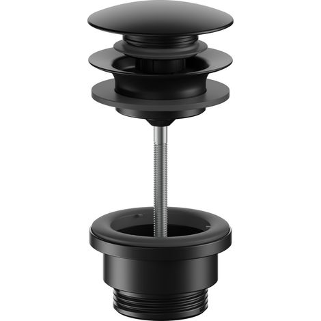 Keuco - Desagüe de lavabo, Click Clack, negro mate 59902370000 (1/4)