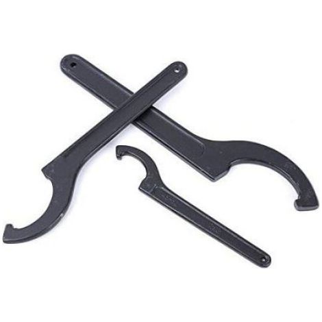 Clé À Crochet Réglable - 85 À 105 Mm - Pour Écrous Ronds Et Couvercles De Compteurs D Eau - Acier Forgé 45 - Noir - 1 Pièce (1/4)